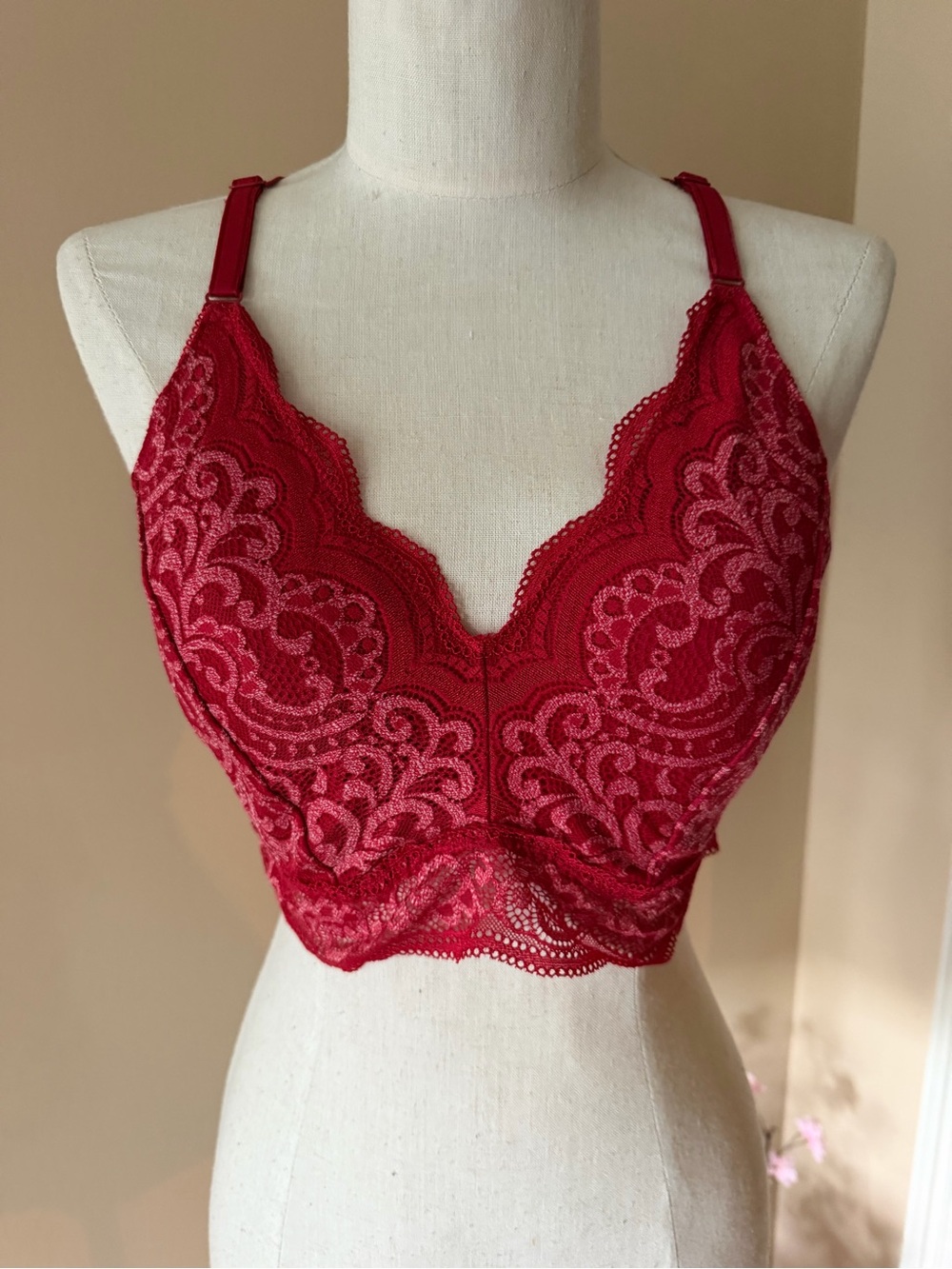 Soma Enbliss Lace Bralette Red
